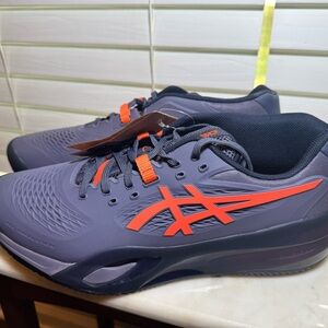 ASICS Charcoal and Orange Athletic Shoes